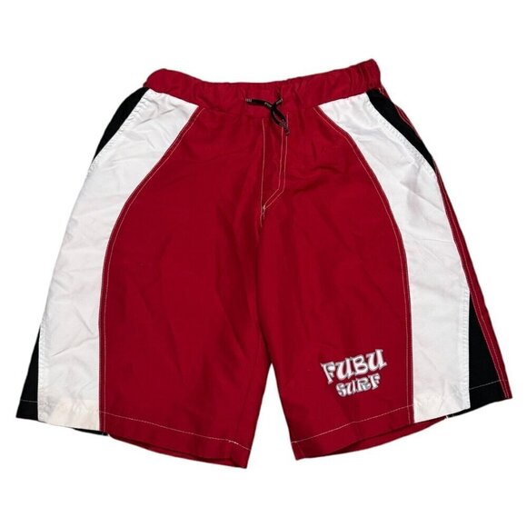 FUBU SURF Vintage Y2K 2000s Surfing Beach Summer Swim Trunks Shorts Small - Picture 4 of 5